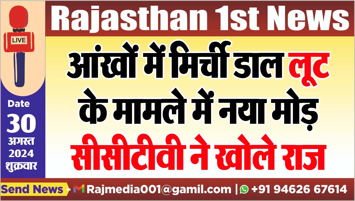 You are currently viewing आंखों में मिर्ची डाल लूट के मामले में नया मोड़ सीसीटीवी ने खोले राज