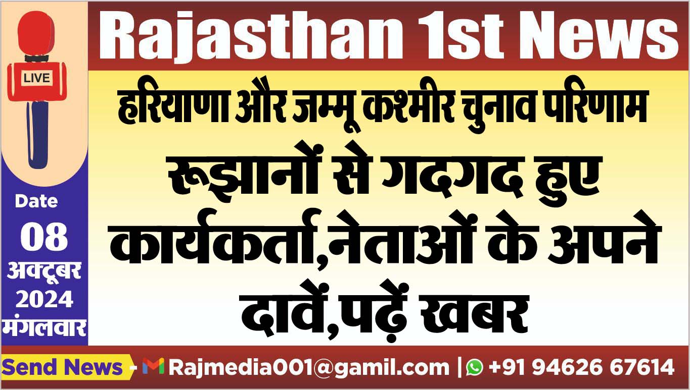 You are currently viewing रूझानों से गदगद हुए कार्यकर्ता,नेताओं के अपने दावें,पढ़ें खबर