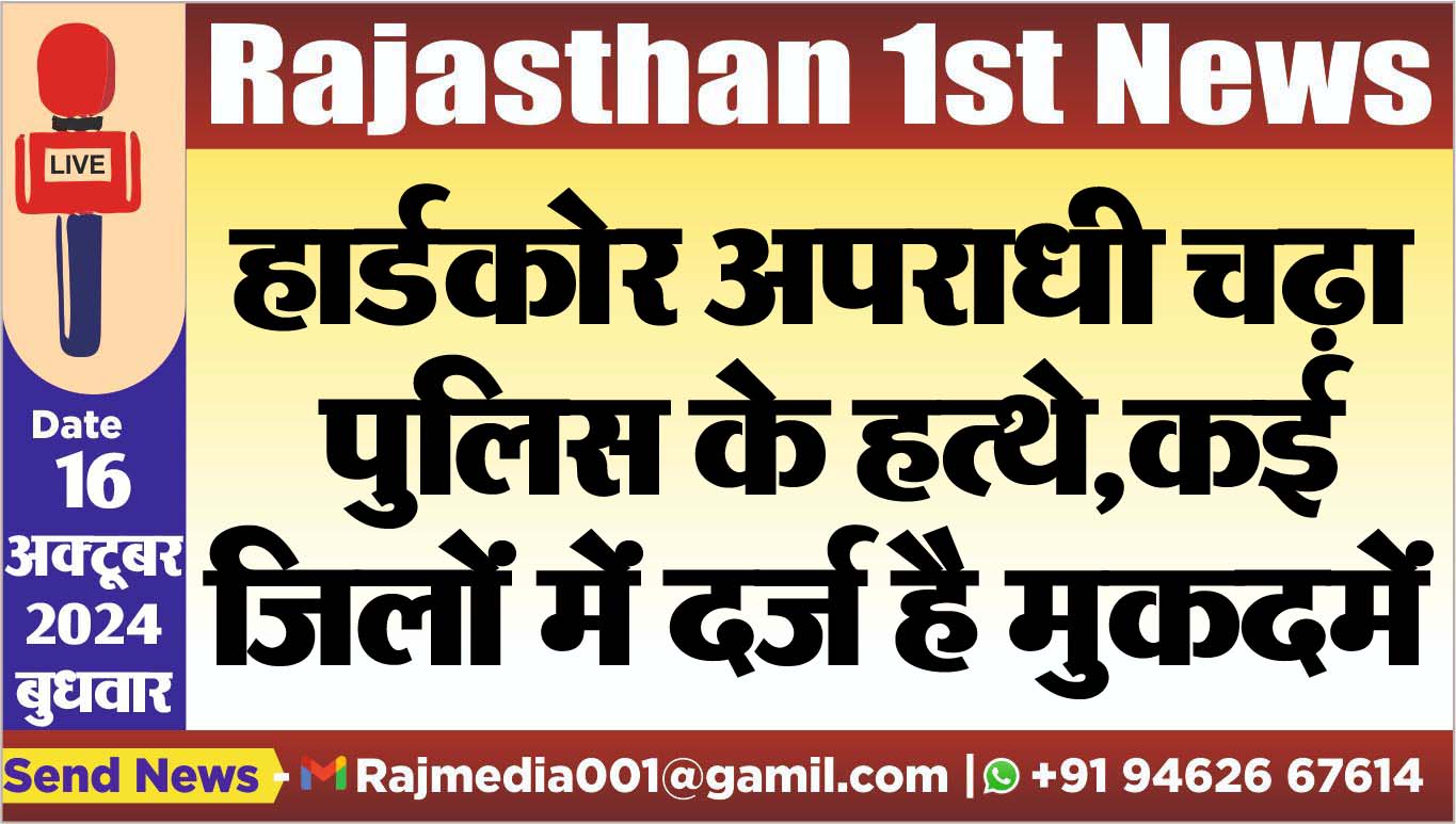 You are currently viewing हार्डकोर अपराधी चढ़ा पुलिस के हत्थे,कई जिलों में दर्ज है मुकदमें