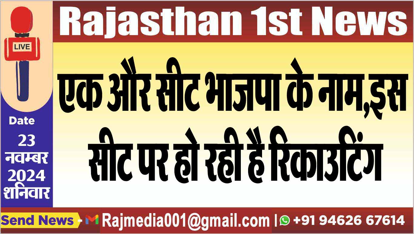 You are currently viewing एक और सीट भाजपा के नाम,इस सीट पर हो रही है रिकाउटिंग
