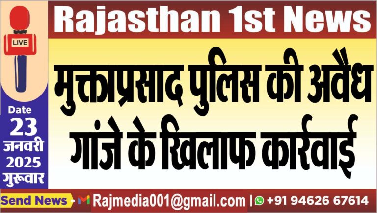 Read more about the article मुक्ताप्रसाद पुलिस की अवैध गांजे के खिलाफ कार्रवाई