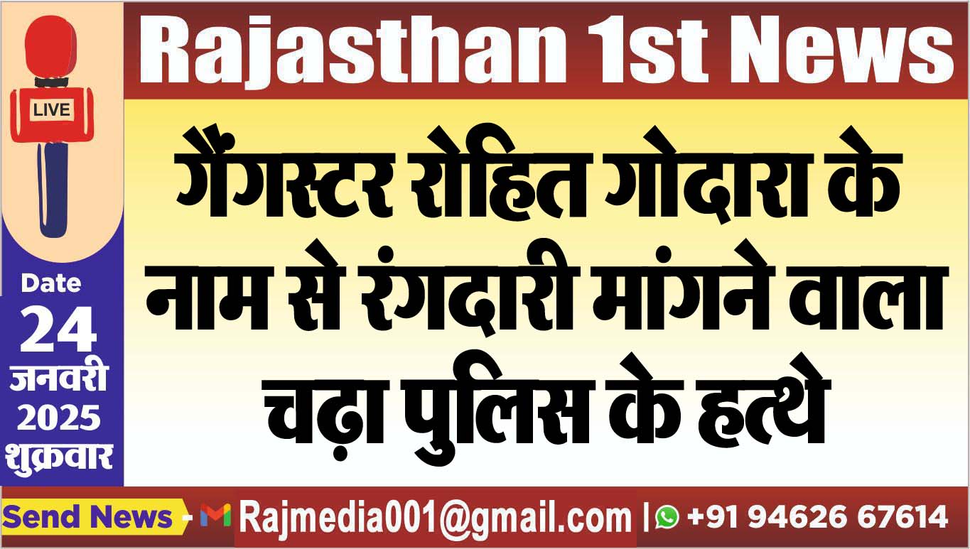 You are currently viewing गैंगस्टर रोहित गोदारा के नाम से रंगदारी मांगने वाला चढ़ा पुलिस के हत्थे