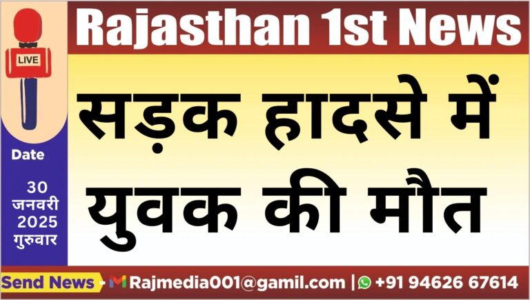 Read more about the article सड़क हादसे में युवक की मौत