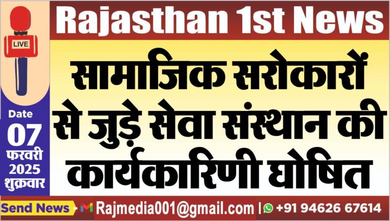 Read more about the article सामाजिक सरोकारों से जुड़े सेवा संस्थान की कार्यकारिणी घोषित