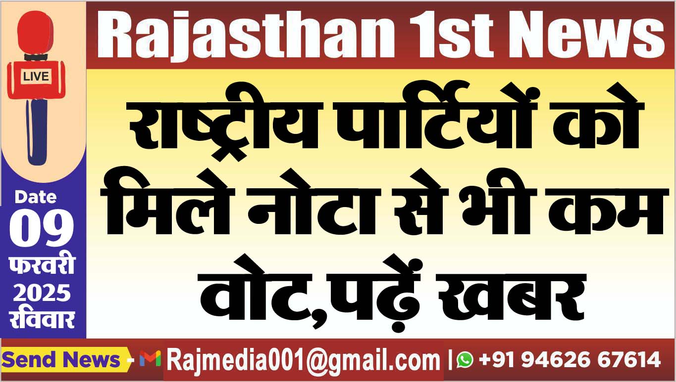 You are currently viewing राष्ट्रीय पार्टियों को मिले नोटा से भी कम वोट,पढ़ें खबर