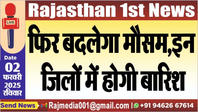 Read more about the article फिर बदलेगा मौसम,इन जिलों में होगी बारिश