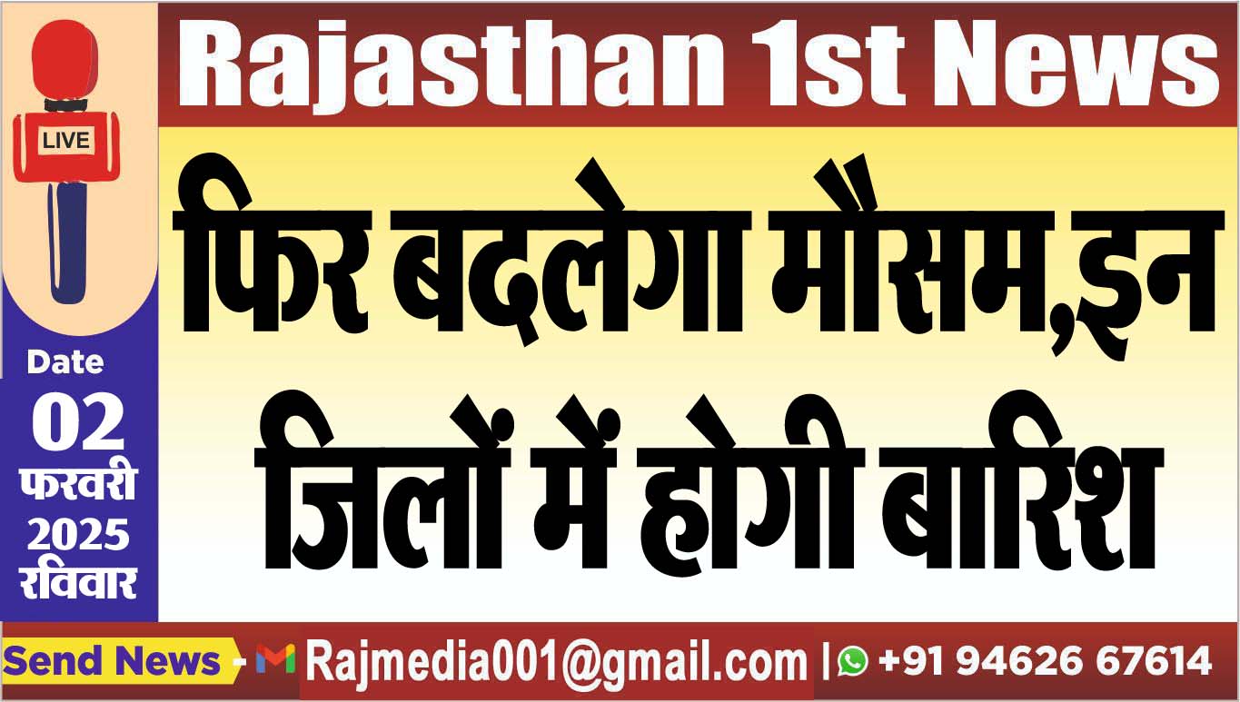 You are currently viewing फिर बदलेगा मौसम,इन जिलों में होगी बारिश
