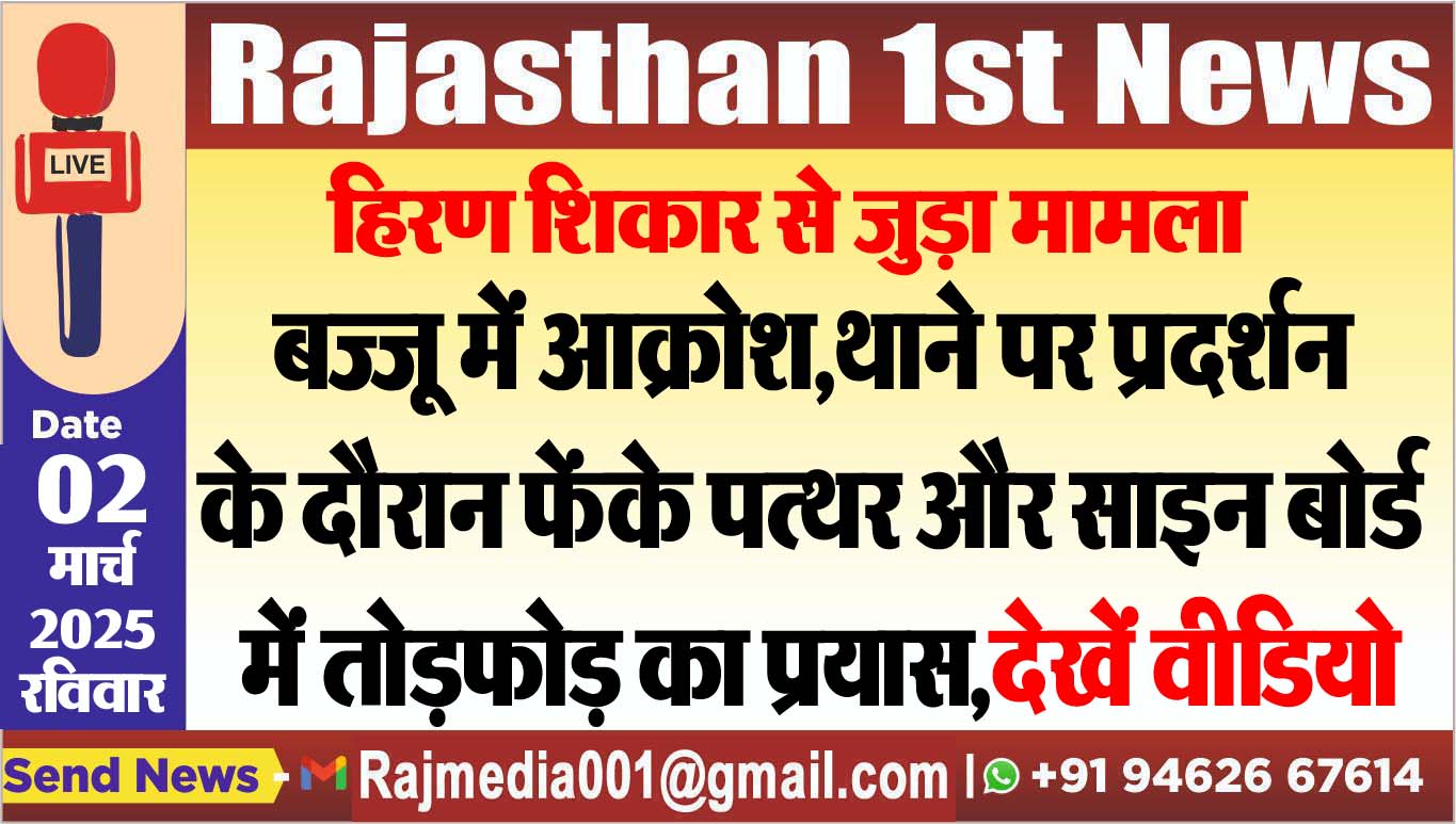 You are currently viewing बज्जू में आक्रोश,थाने पर प्रदर्शन के दौरान फेंके पत्थर और साइन बोर्ड में तोडफ़ोड़ का प्रयास,देखें वीडियो