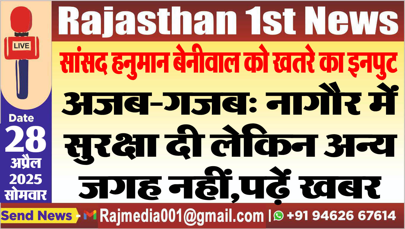 You are currently viewing अजब-गजब: नागौर में सुरक्षा दी लेकिन अन्य जगह नहीं,पढ़ें खबर-Hanuman Beniwal