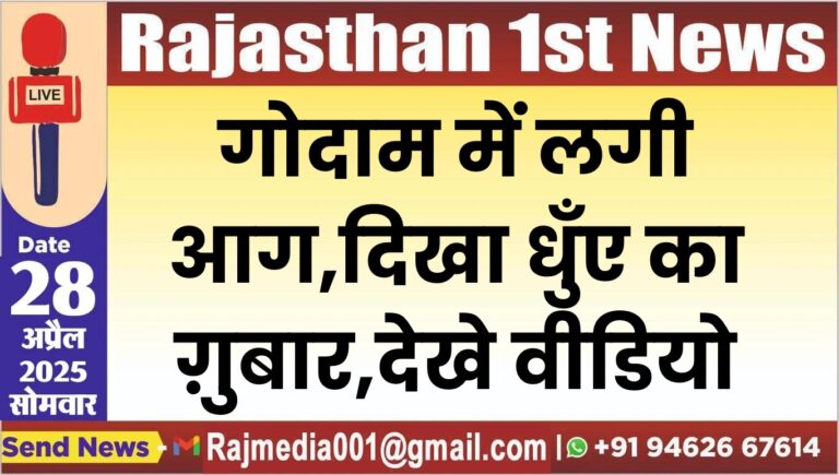 Read more about the article गोदाम में लगी आग,दिखा धुँए का ग़ुबार,देखे वीडियो