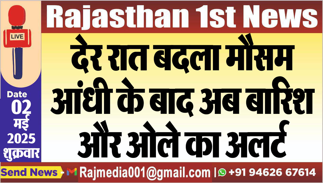 You are currently viewing देर रात बदला मौसम,आंधी के बाद अब बारिश और ओले का अलर्ट-Weather report