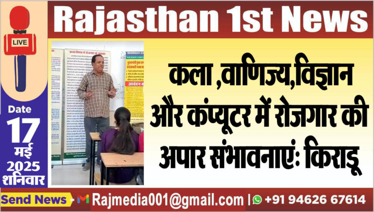 Read more about the article कला ,वाणिज्य,विज्ञान और कंप्यूटर में रोजगार की अपार संभावनाएं: किराडू