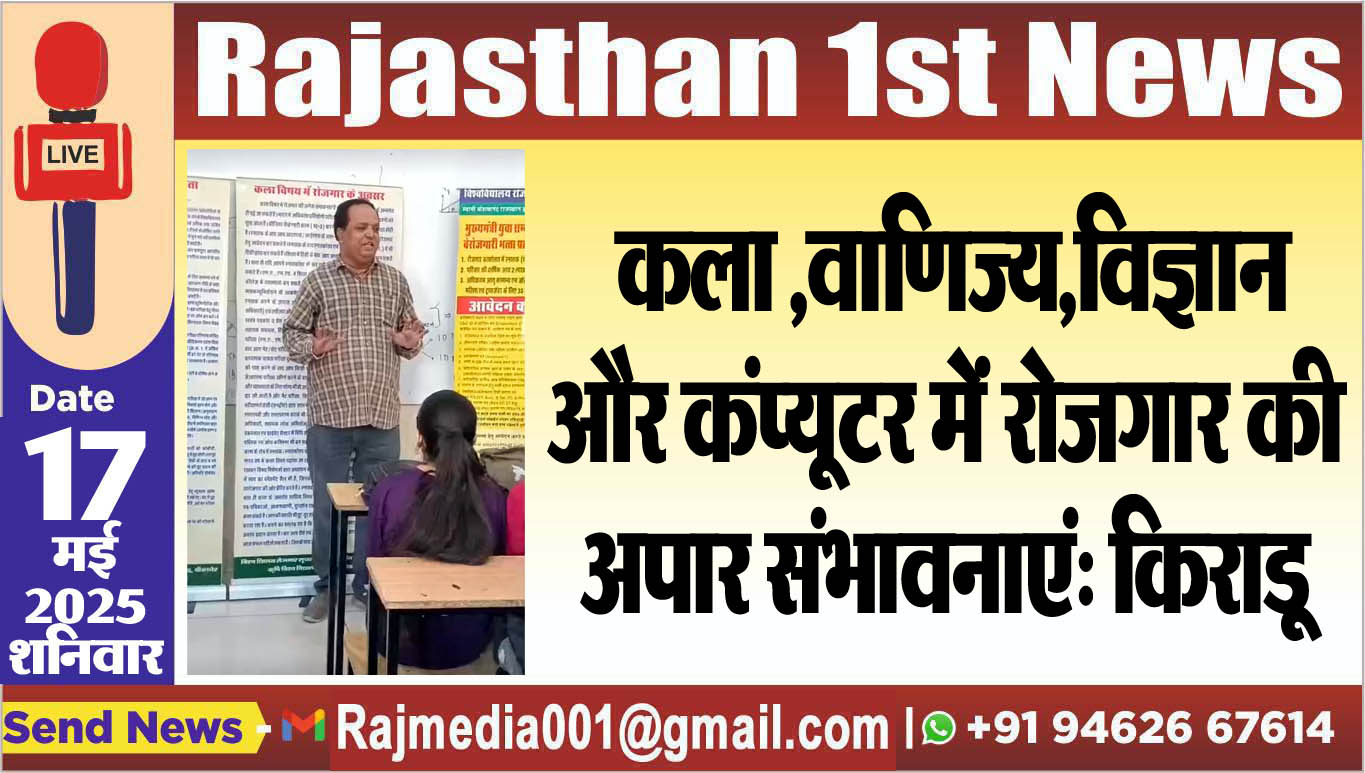 You are currently viewing कला ,वाणिज्य,विज्ञान और कंप्यूटर में रोजगार की अपार संभावनाएं: किराडू