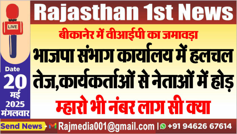 Read more about the article बीकानेर में वीआईपी का जमावड़ा,म्हारो भी नंबर लाग सी क्या