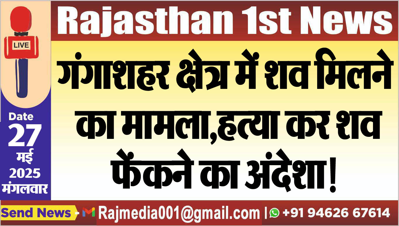 You are currently viewing गंगाशहर क्षेत्र में शव मिलने का मामला,हत्या कर शव फेंकने का अंदेशा!-Bikaner News 
