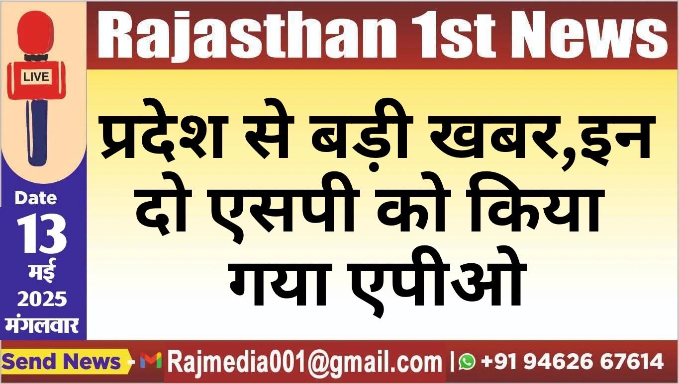 You are currently viewing प्रदेश से बड़ी खबर,इन दो एसपी को किया गया एपीओ