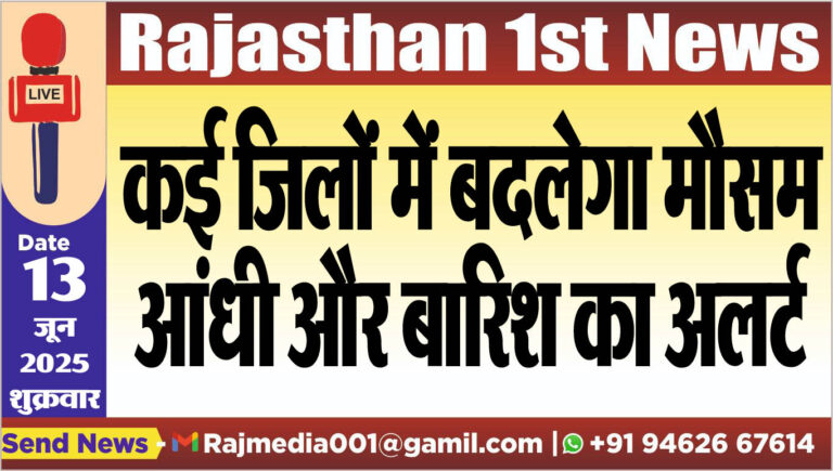 Read more about the article कई जिलों में बदलेगा मौसम,आंधी और बारिश का अलर्ट-Weather report 