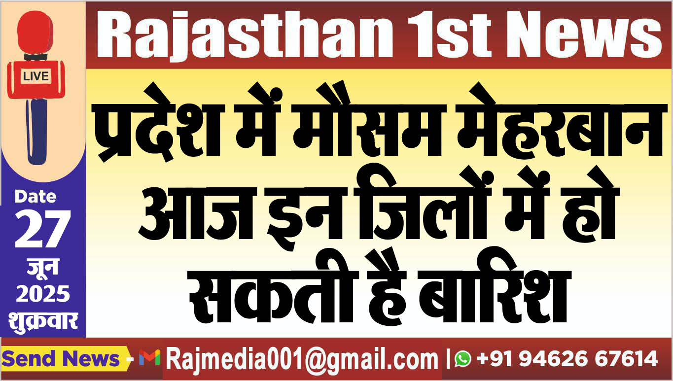 Read more about the article प्रदेश में मौसम मेहरबान,आज इन जिलों में हो सकती है बारिश-Weather Update