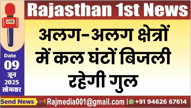 Read more about the article अलग-अलग क्षेत्रों में कल घंटों बिजली रहेगी गुल