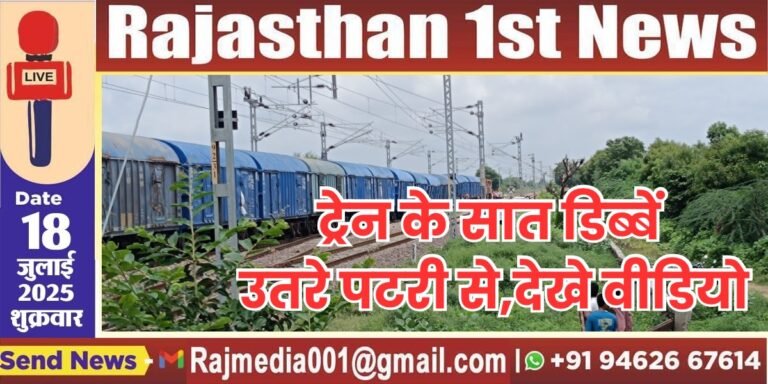 Read more about the article ट्रेन के सात डिब्बें उतरे पटरी से,देखे वीडियो