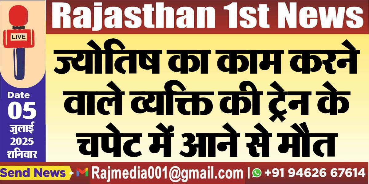 ज्योतिष का काम करने वाले व्यक्ति की ट्रेन के चपेट में आने से मौत-Bikaner News 