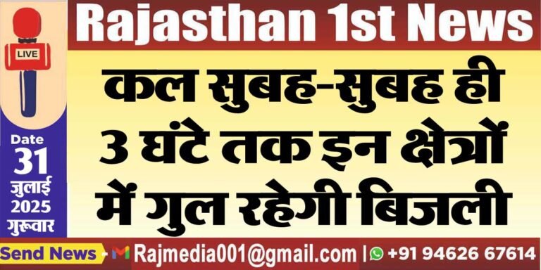 Read more about the article कल सुबह-सुबह ही 3 घंटे तक इन क्षेत्रों में गुल रहेगी बिजली-power cut