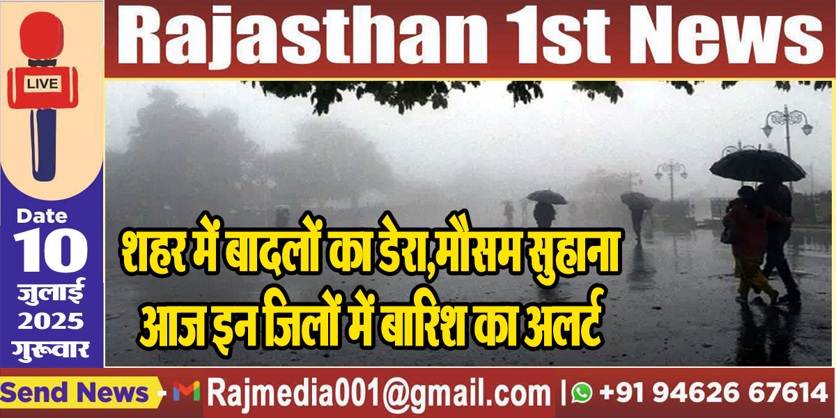 Read more about the article शहर में बादलों का डेरा,मौसम सुहाना,आज इन जिलों में बारिश का अलर्ट-Weather update