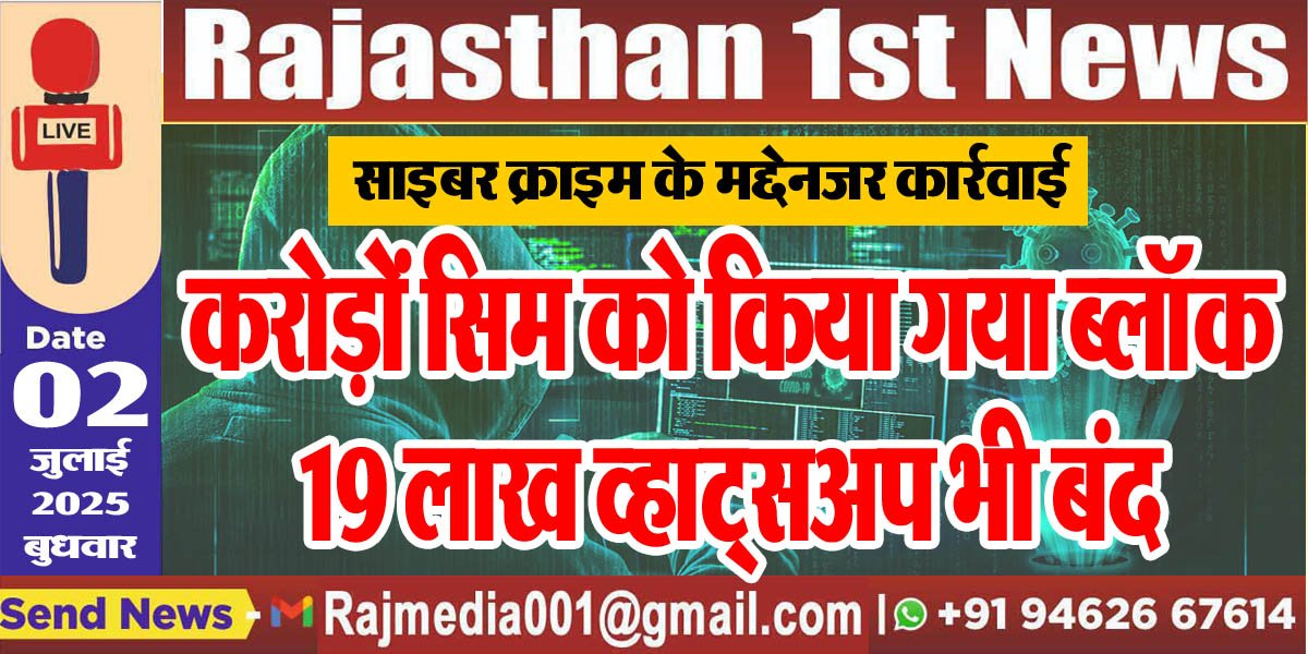 Read more about the article करोड़ों सिम को किया गया ब्लॉक,19 लाख व्हाट्सअप भी बंद-cyber alert 