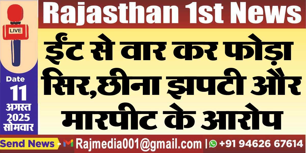 ईंट से वार कर फोड़ा सिर,छीना झपटी और मारपीट के आरोप-Bikaner News