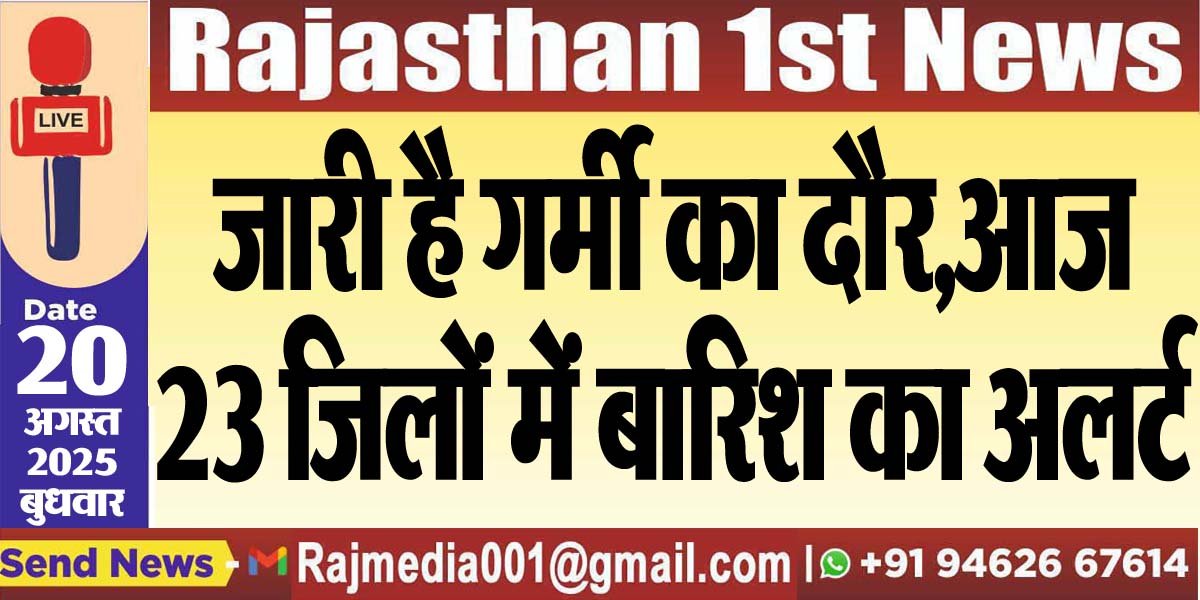 जारी है गर्मी का दौर,आज 23 जिलों में बारिश का अलर्ट-Bikaner News 