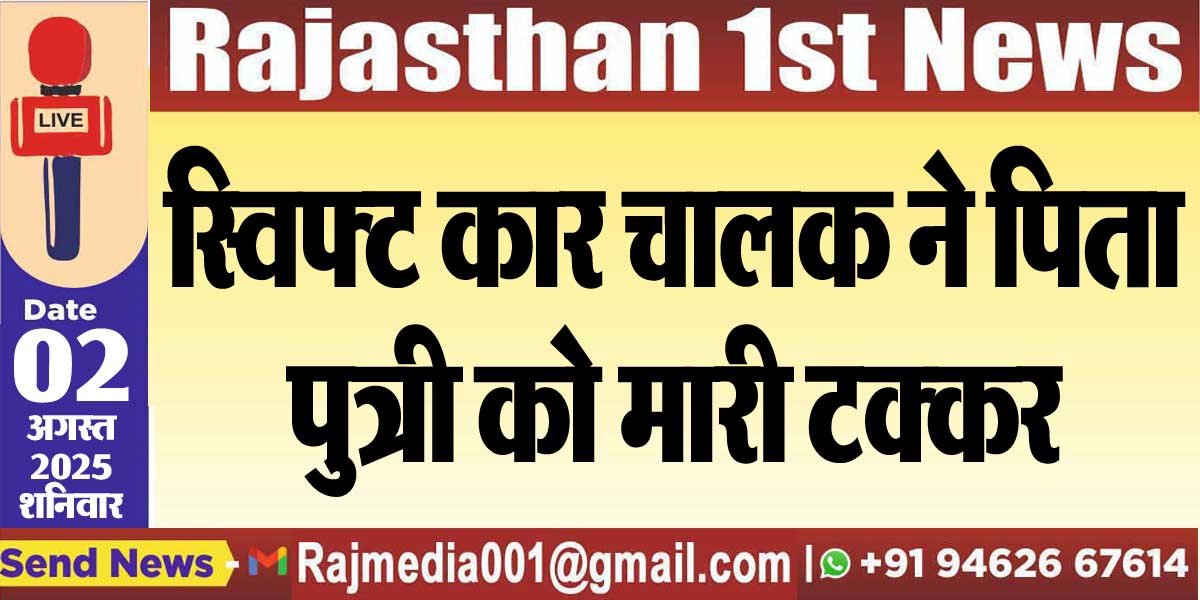 स्विफ्ट कार चालक ने पिता-पुत्री को मारी टक्कर-Bikaner News 