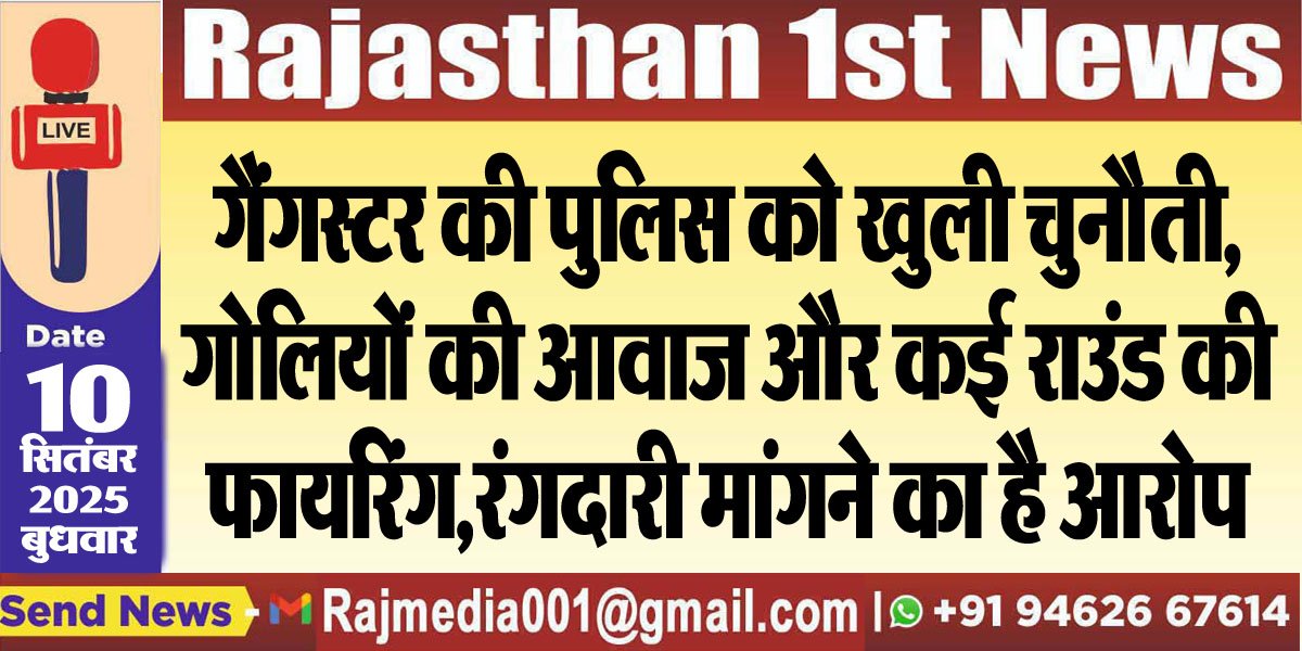 गैंगस्टर की पुलिस को खुली चुनौती,गोलियों की आवाज और कई राउंड की फायरिंग,रंगदारी मांगने का है आरोप-Bikaner News