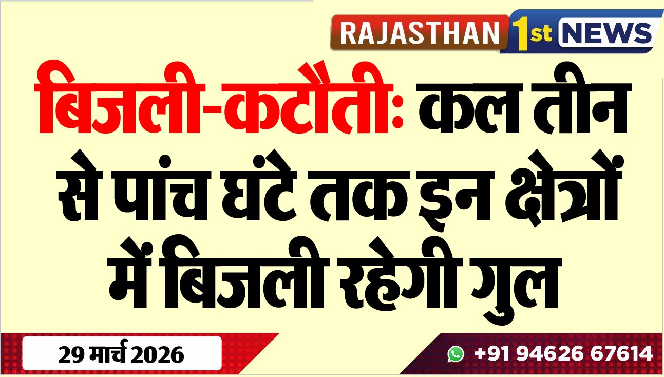 बिजली-कटौती: कल तीन से पांच घंटे तक इन क्षेत्रों में बिजली रहेगी गुल-Power Cut