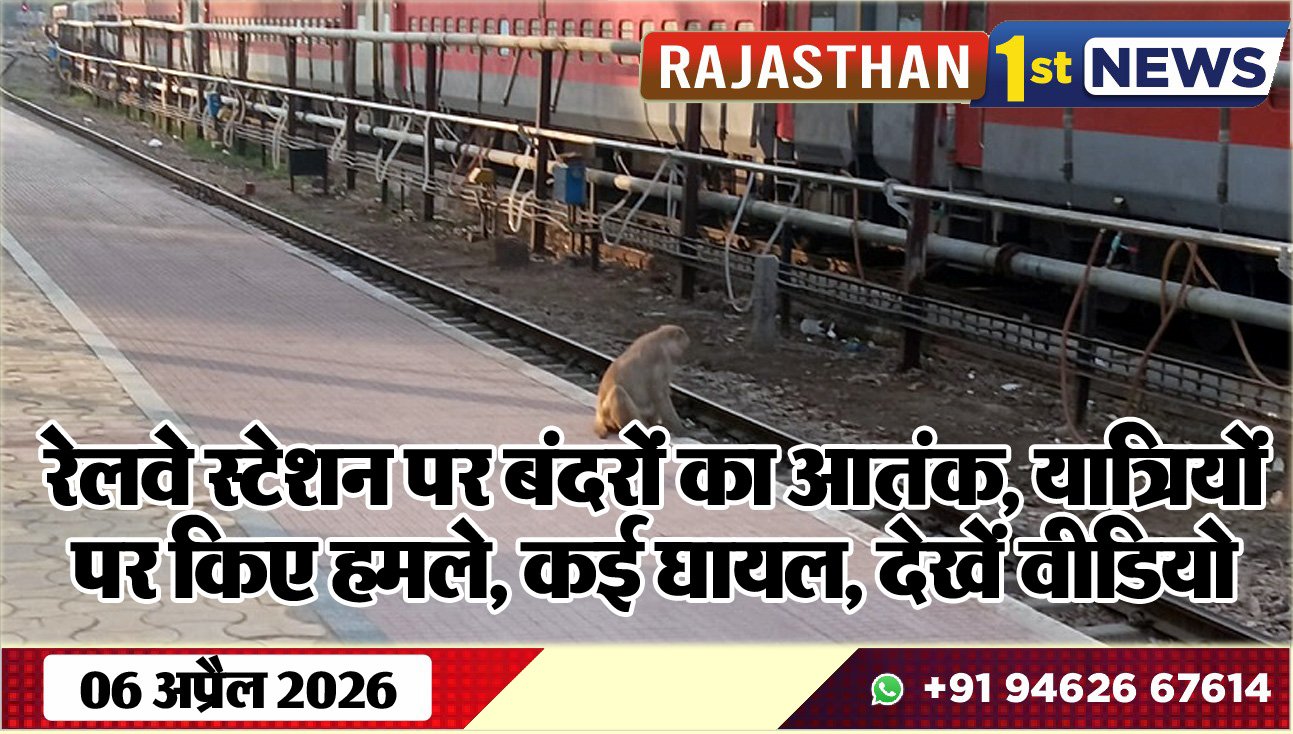 रेलवे स्टेशन पर बंदरों का आतंक: यात्रियों पर किए हमले, कई घायल, देखें वीडियो