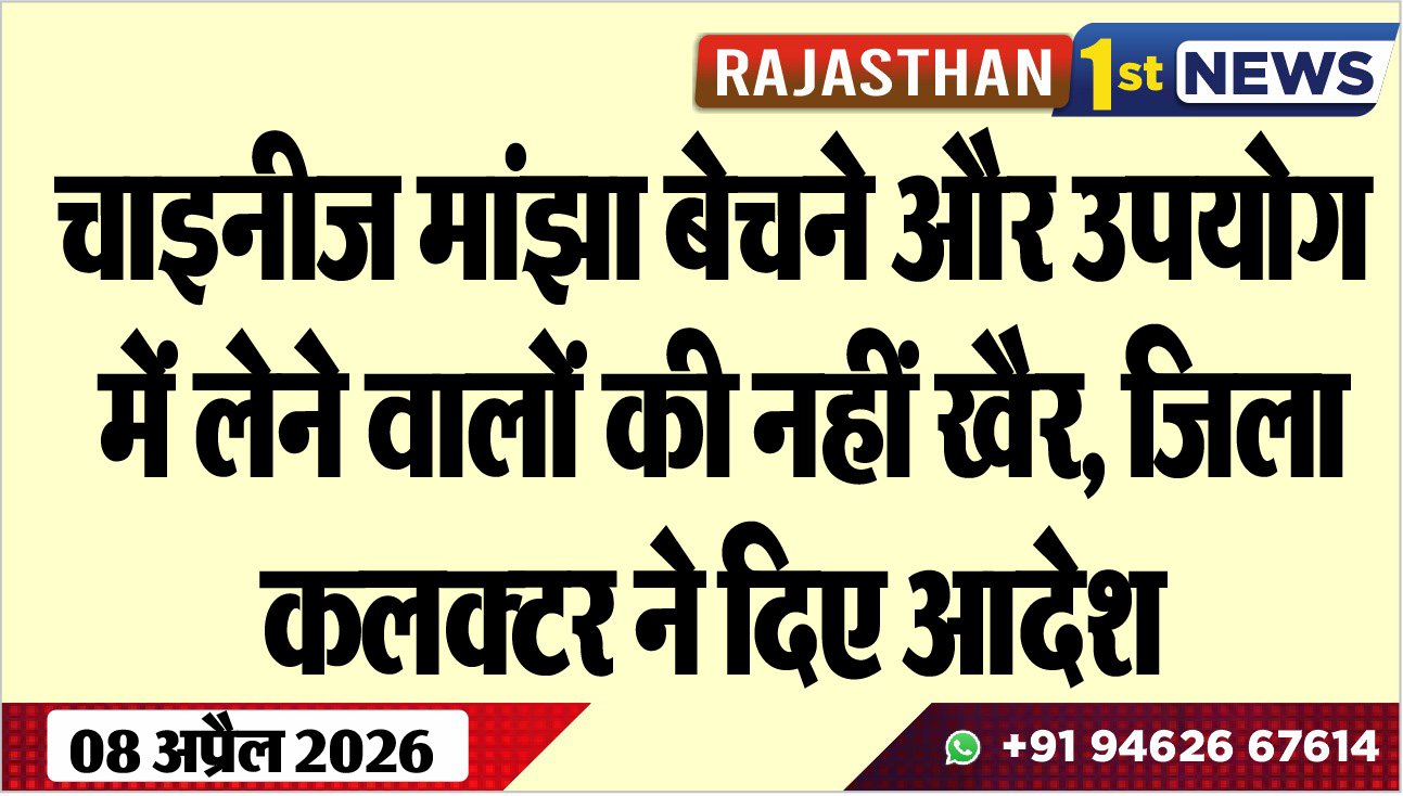 चाइनीज मांझा बेचने और उपयोग में लेने वालों की नहीं खैर, जिला कलक्टर ने दिए आदेश