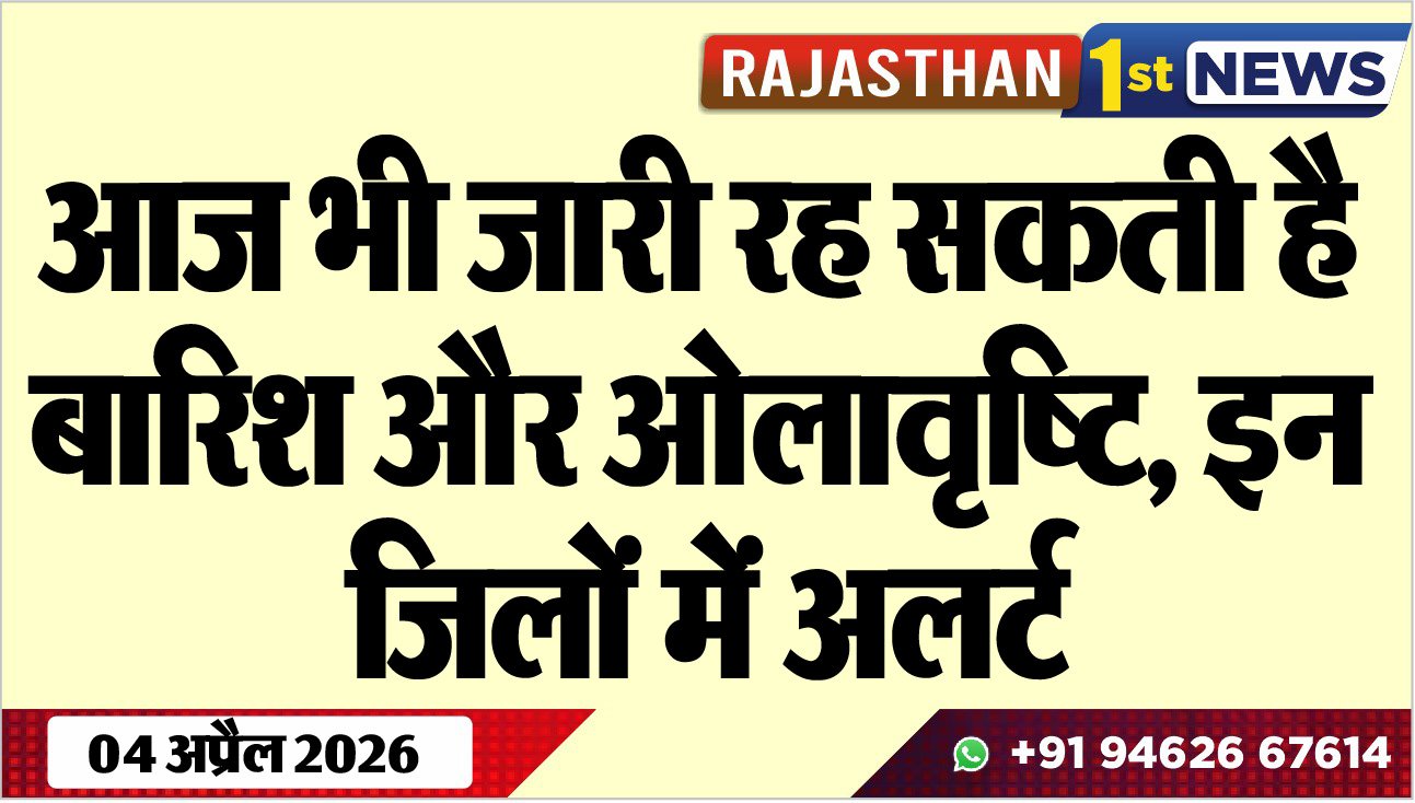 आज भी जारी रह सकती है बारिश और ओलावृष्टि: इन जिलों में अलर्ट