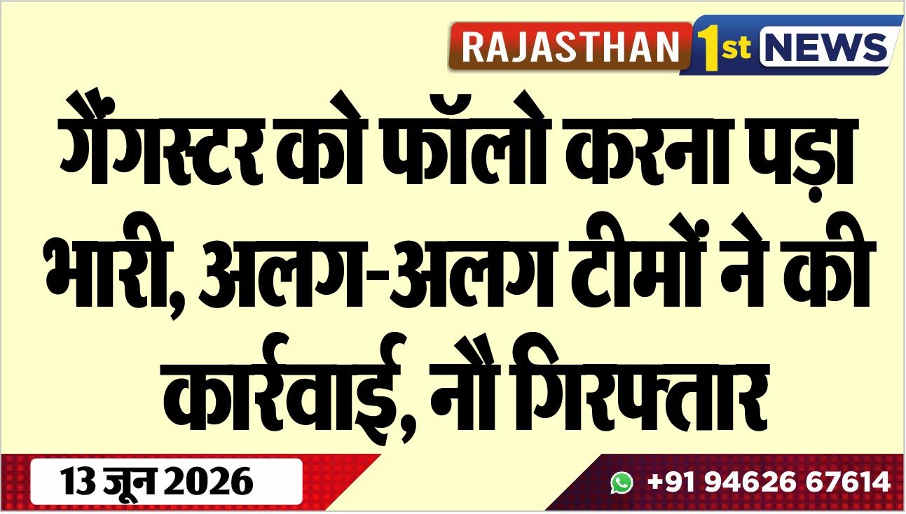 गैंगस्टर को फॉलो करना पड़ा भारी, अलग-अलग टीमों ने की कार्रवाई, नौ गिरफ्तार
