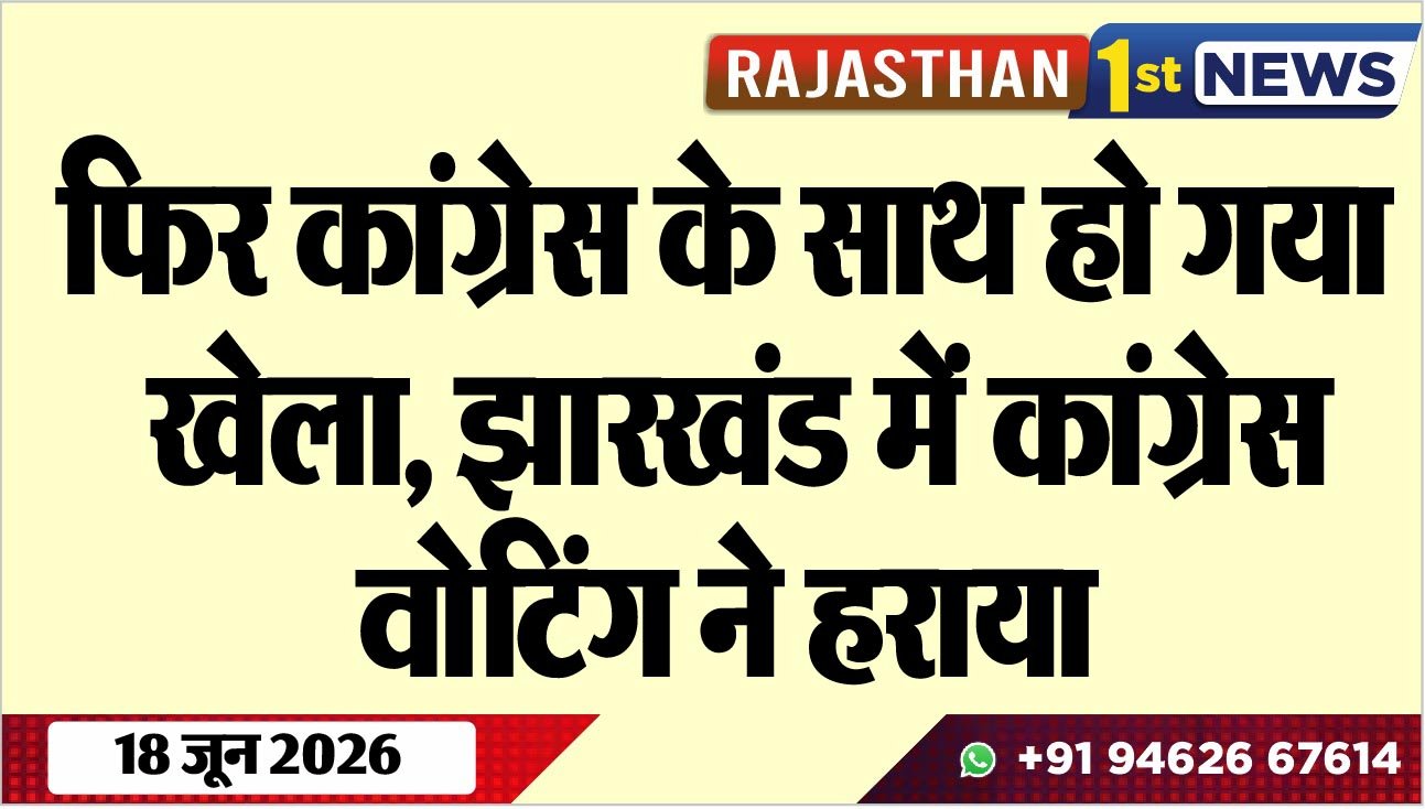 फिर कांग्रेस के साथ हो गया खेला, झारखंड में कांग्रेस वोटिंग ने हराया