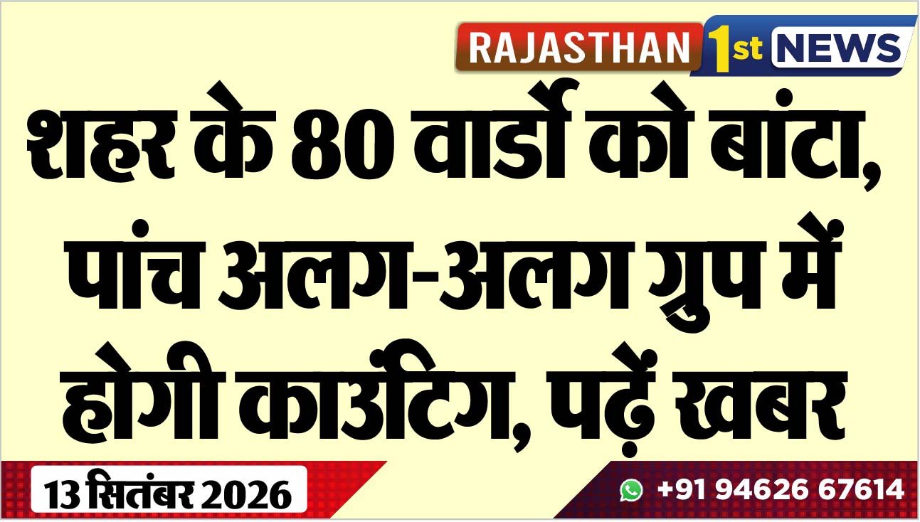 शहर के 80 वार्डो को बांटा, पांच अलग-अलग गु्रप में होगी काउंटिग, पढ़ें खबर