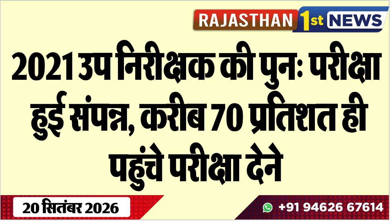 2021 उप निरीक्षक की पुन: परीक्षा हुई संपन्न, करीब 70 प्रतिशत ही पहुंचे परीक्षा देने