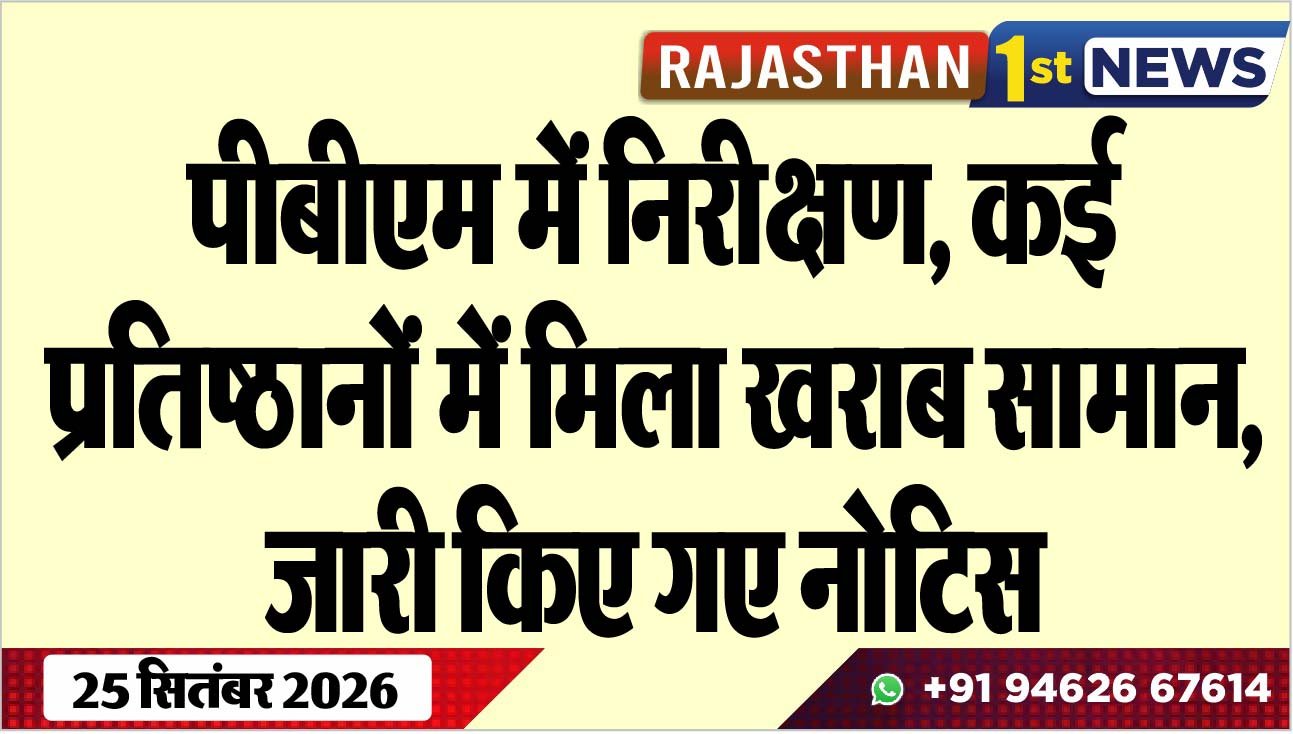 पीबीएम में निरीक्षण, कई प्रतिष्ठानों में मिला खराब सामान, जारी किए गए नोटिस