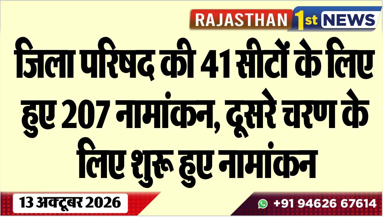 जिला परिषद की 41 सीटों के लिए हुए 207 नामांकन, दूसरे चरण के लिए शुरू हुए नामांकन