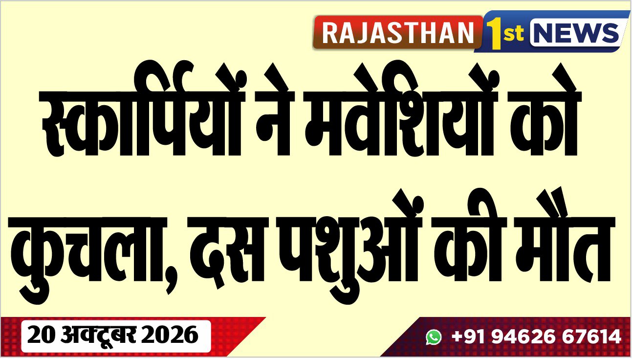 स्कार्पियों ने मवेशियों को कुचला, सात पशुओं की मौत